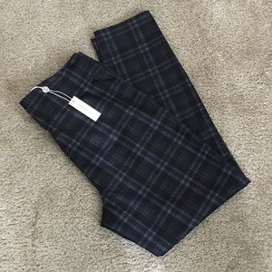 Max Studio Skinny Stretch Plaid Pants